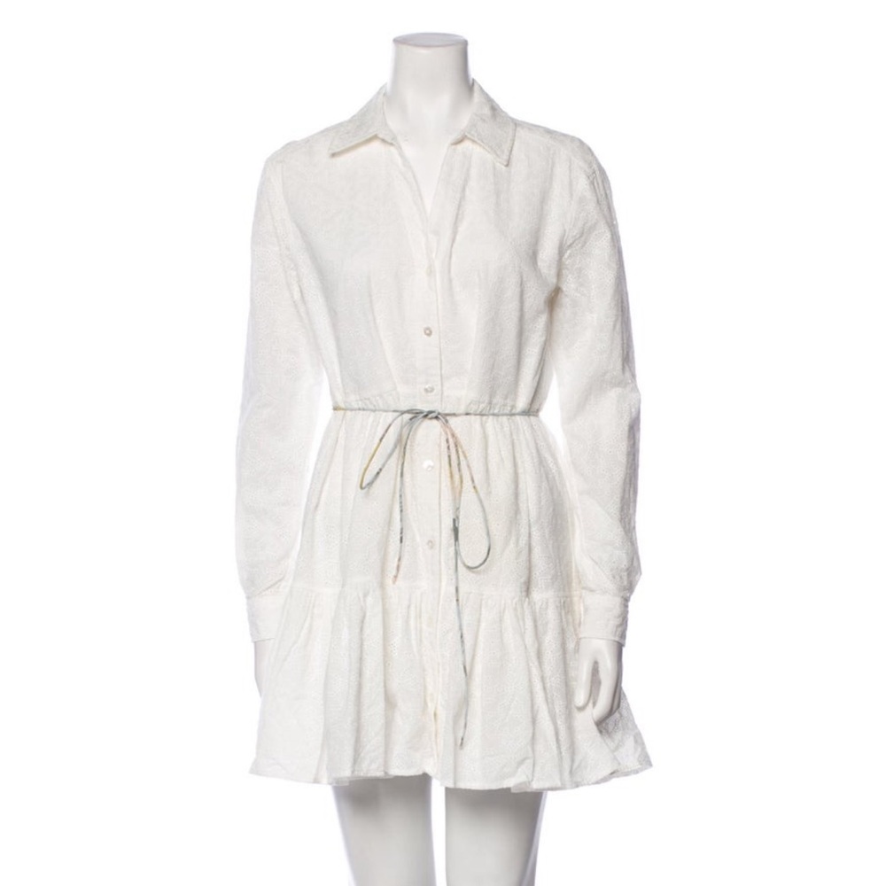 Veronica Beard white long sleeve dress